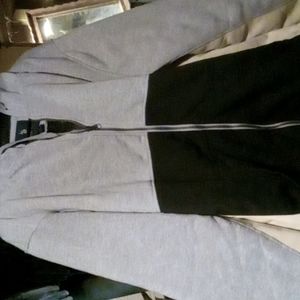 Mens U.S. Polo Assn.® solid sherpa lined hoodie. XL Grey and black